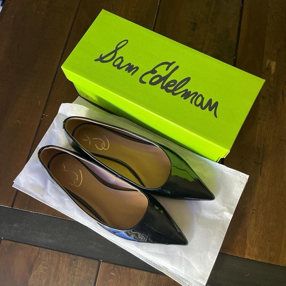 Sam Edelman Black Patent pointe ballet flats - Picture 1 of 5
